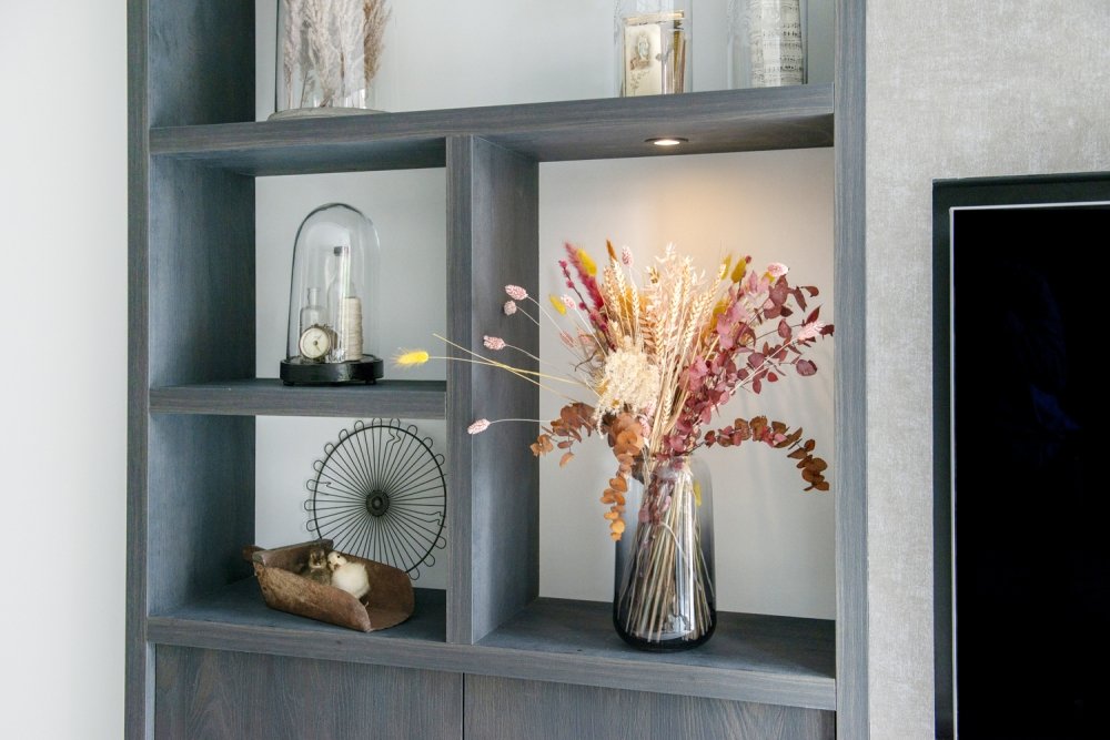 Cinewall van luxe spaanplaat met haard (foto 5)